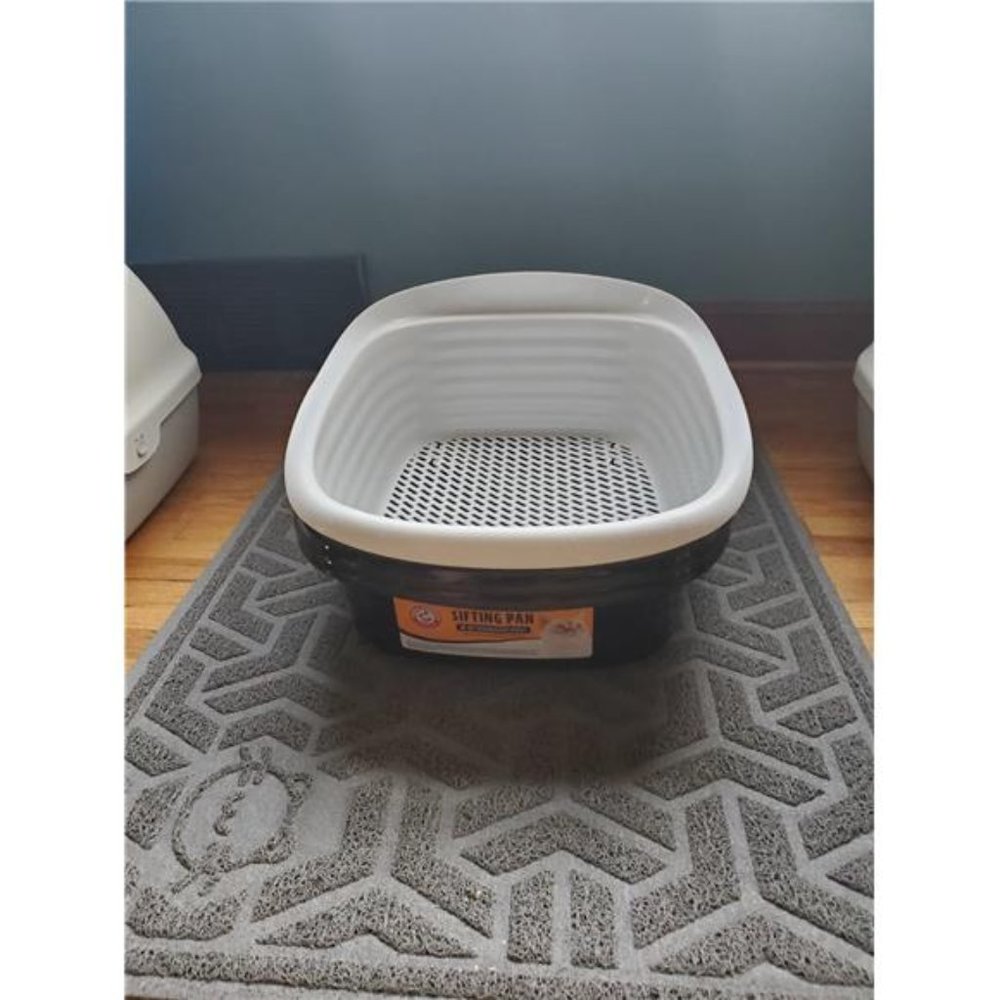 Large Sifting Litter Box Scoop Free Cat Litter Tray with Microban 19"x 15" x 8"